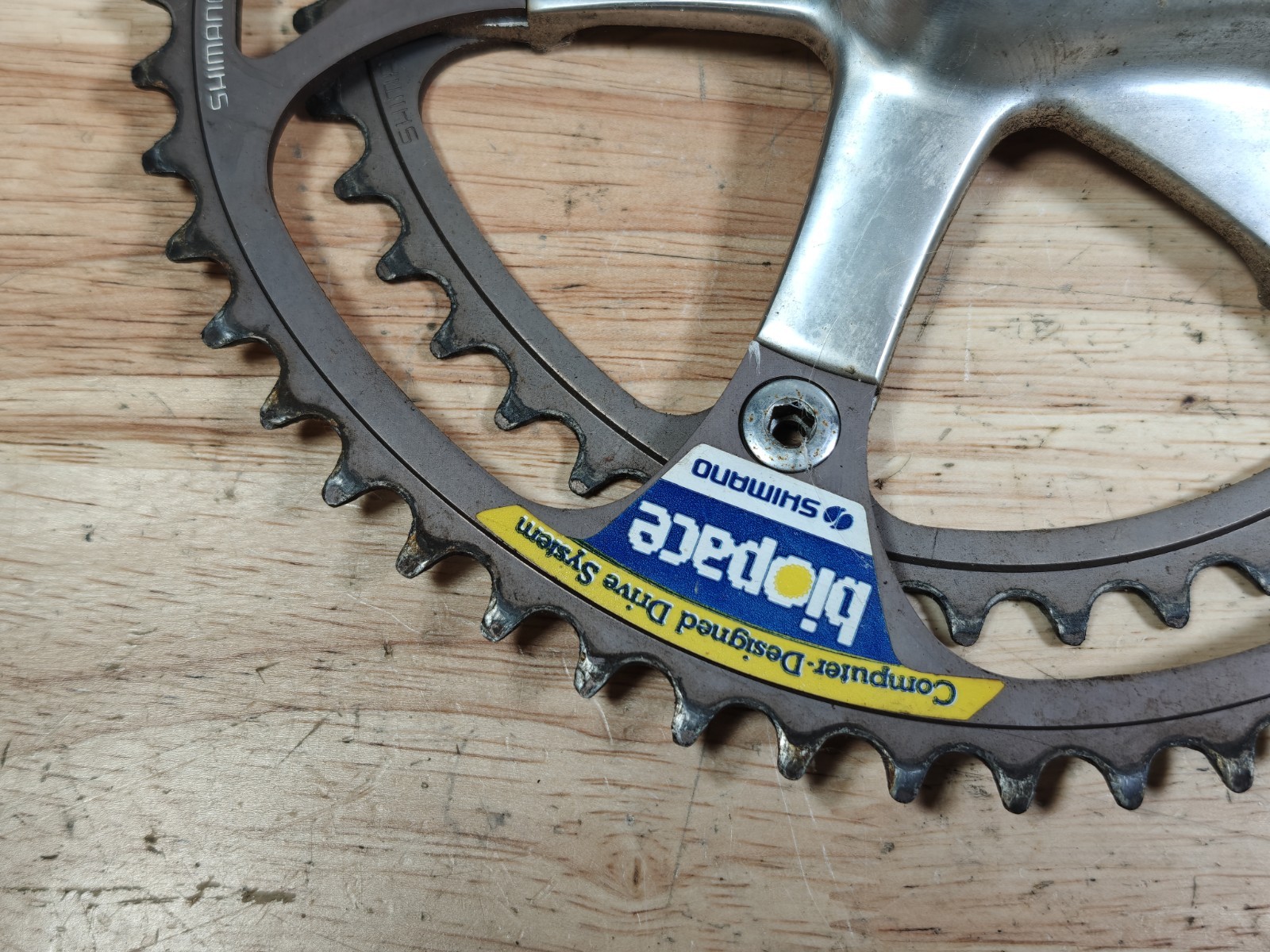 Shimano 600 FC-6207 175mm 52/42T Biopace Crankset 2x / Double