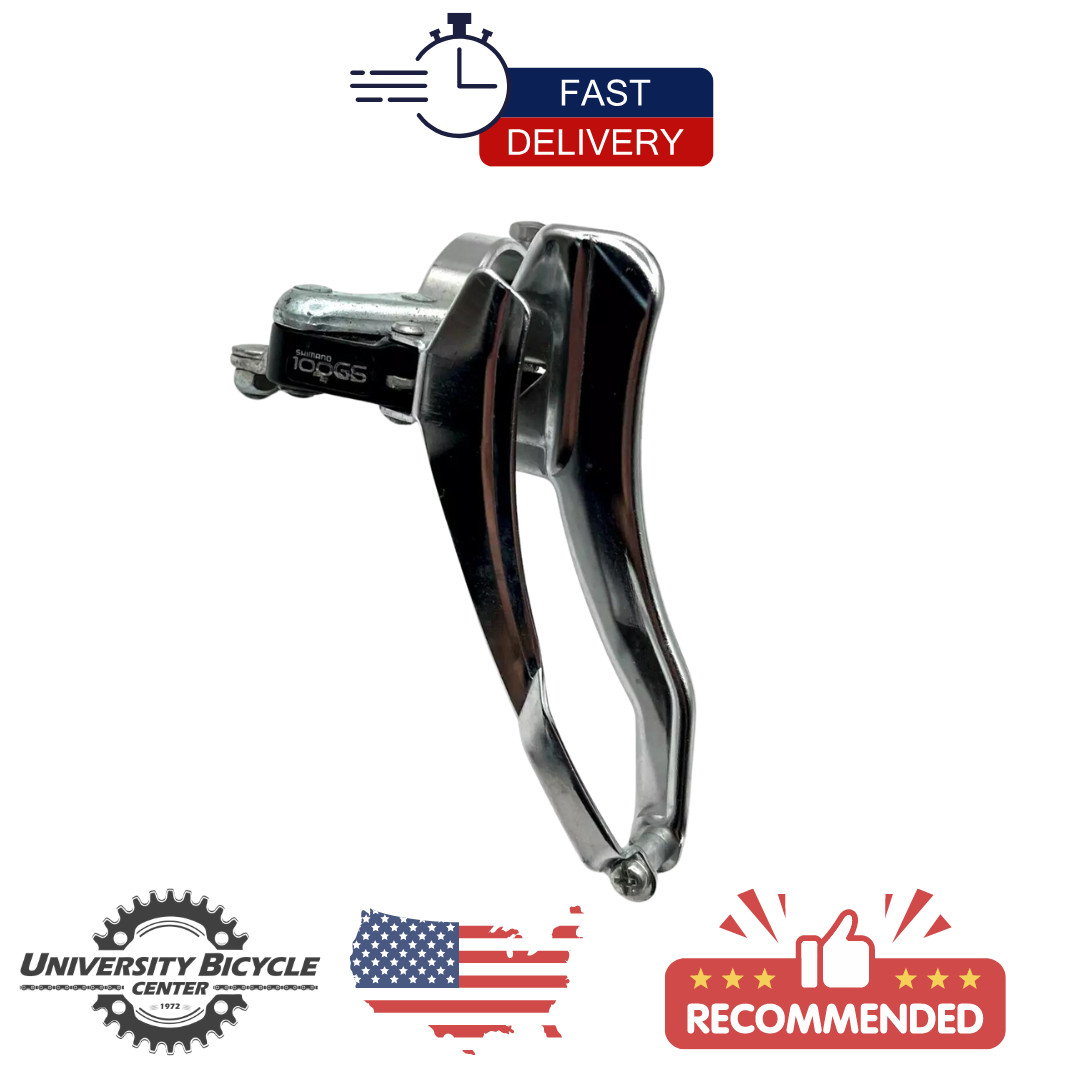 SHIMANO FRONT DERAILLEUR M100 1 1/8 CLAMP BOTTOM PULL MADE IN JAPAN – USED