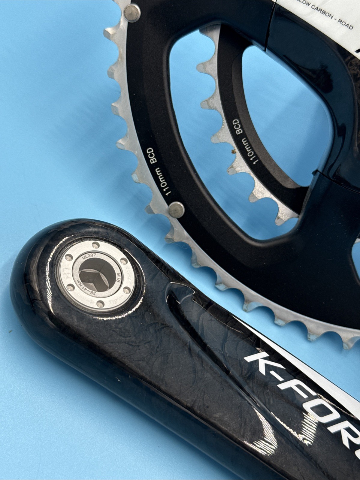 FSA K-Force Light 170mm Carbon Fiber 50/34 Compact Crank 386EVO PF30 BBright