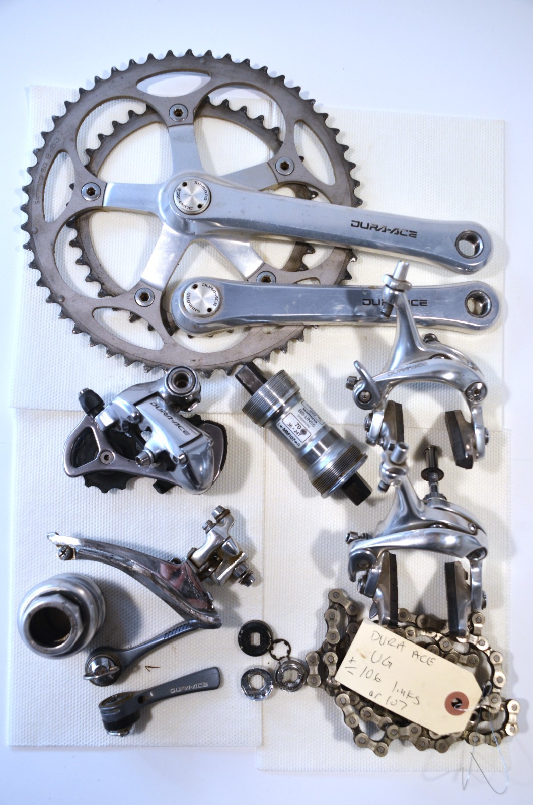 Dura Ace 7400 mixed 8 / 9 speed Groupset Group Eroica build w/ headset