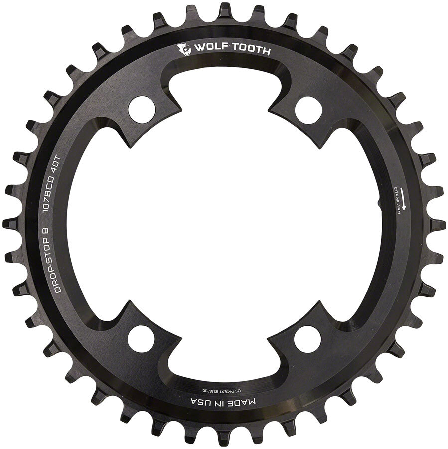 Wolf Tooth 107 BCD Chainring – 42t, Compatible with SRAM 107 BCD, Drop-Stop B, 4