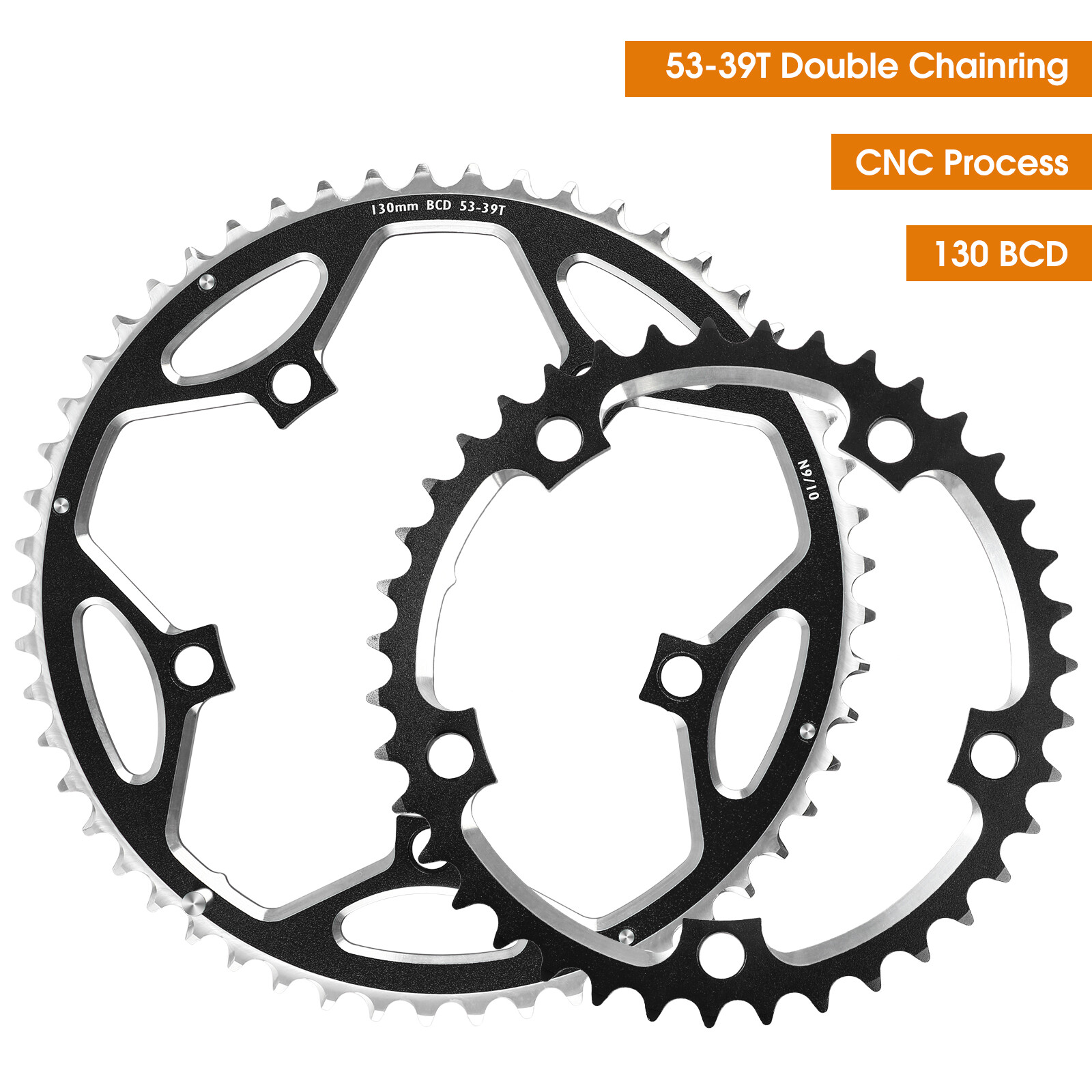WEST BIKING Road Bike Double Chainring 130BCD 39/53T Tooth Plate 8/9/10/11 Speed