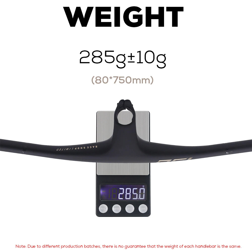 Full Carbon Fibre Integrated MTB XC Bicycle Handlebar 70/80/90*750MM -13 Degrees