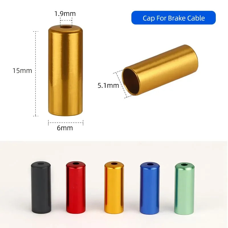 5mm Bike Brake Cable End Caps Alloy Ferrules MTB Road Shifter Crimps