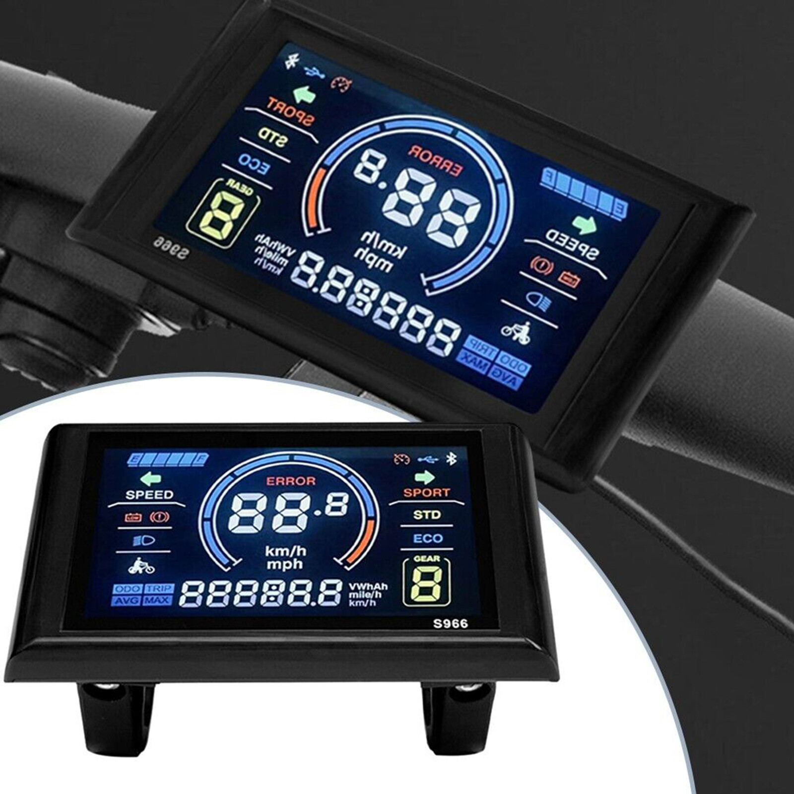 E-bike 24-72V Electric LCD-S966 Control Panel Agreement No.2 Colorful Display