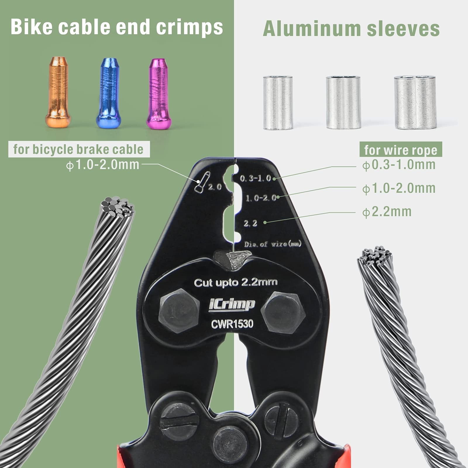 Bike Cable Crimper With Built In Cutter Heavy Duty Maintenance Tool Orange