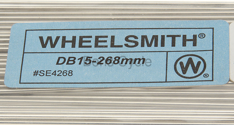 Wheelsmith DB15 Spokes Double Butted 268mm 15g 1.8/1.5/1.8 Lot of 10 Silver NEW