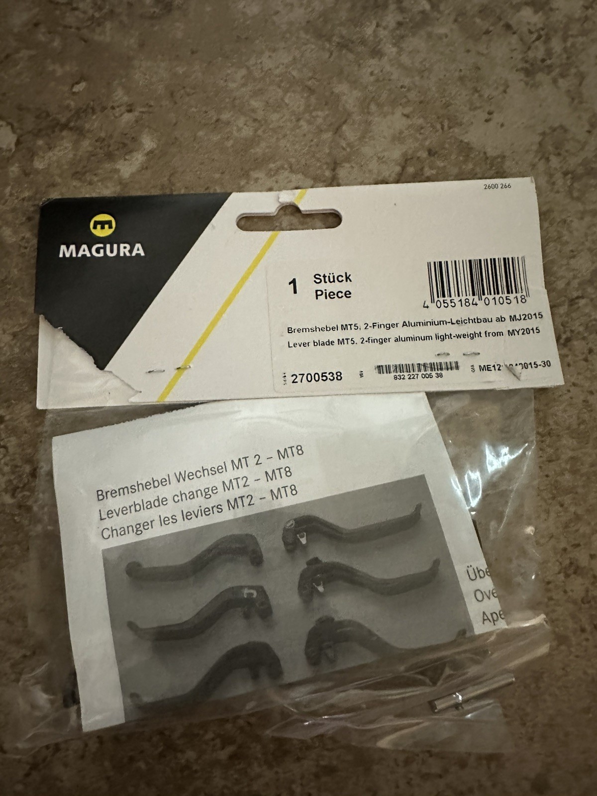 NEW Magura MT5 Hydraulic Disc Brake Lever Blade Aluminum 2 Finger 2700538