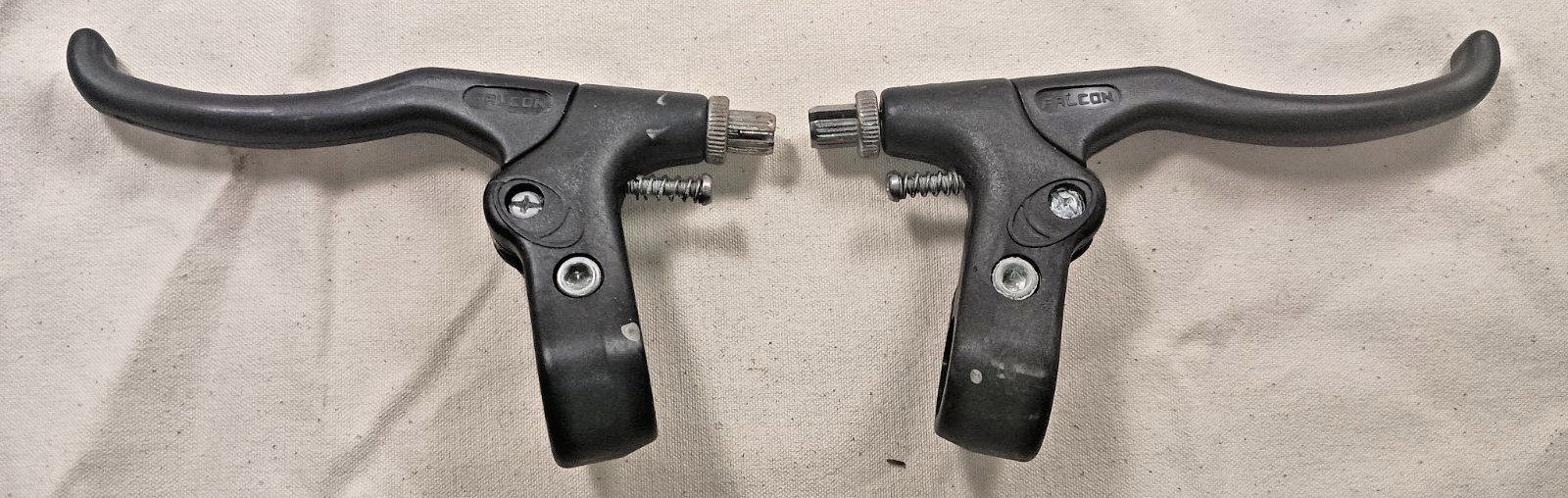 Falcon Long-Pull Brake Levers – Black Plastic / Steel – 22.1 mm Clamp – V-Brake