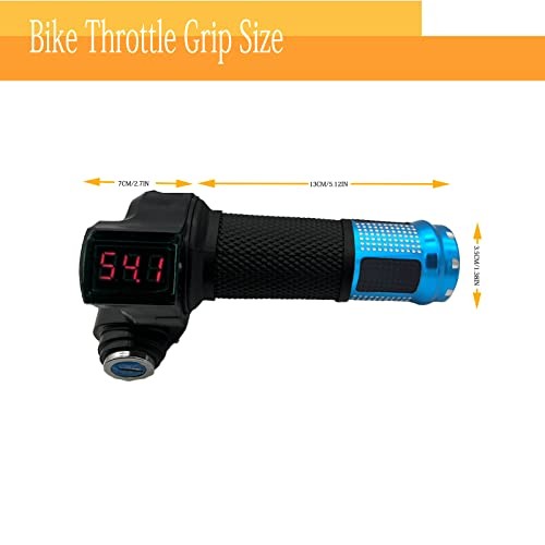 1 Pair EBike Throttle Grip, Universal Electric Bicycle Scooter Twist Blue