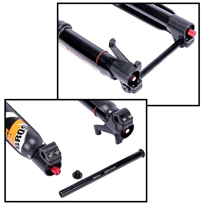 20/26*5.0 Inch Inverted Air Suspension Fork Thru Axle 15*150mm Snow E-bike Fork