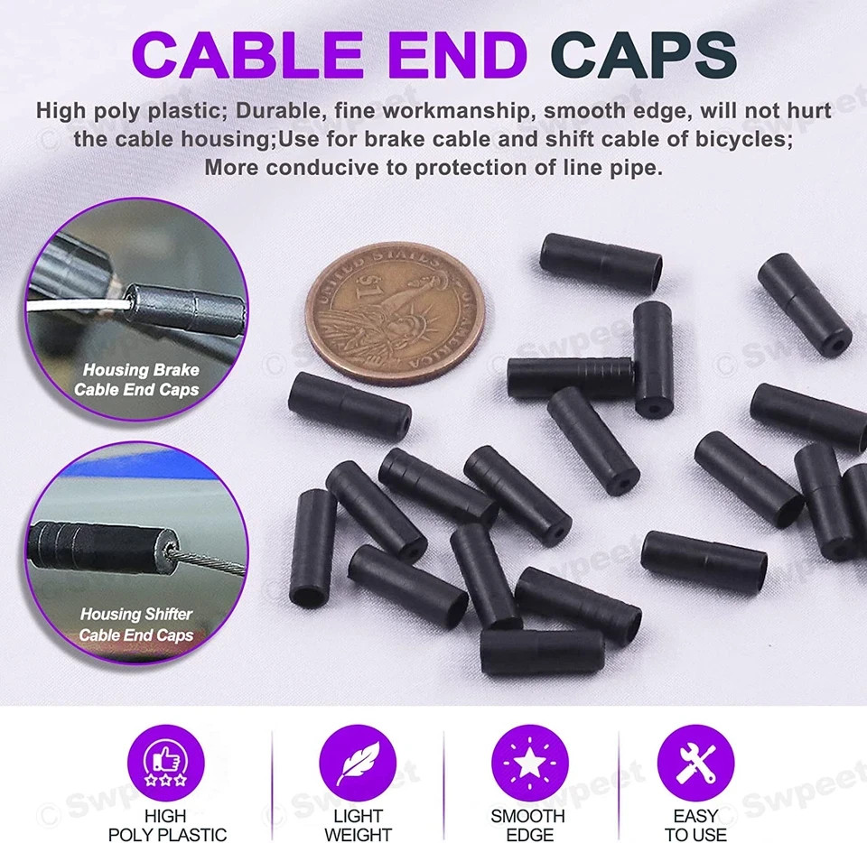 83Pcs Stainless Steel Bike Cable Cutter and Brake Cable Housing Shift Cable Hous