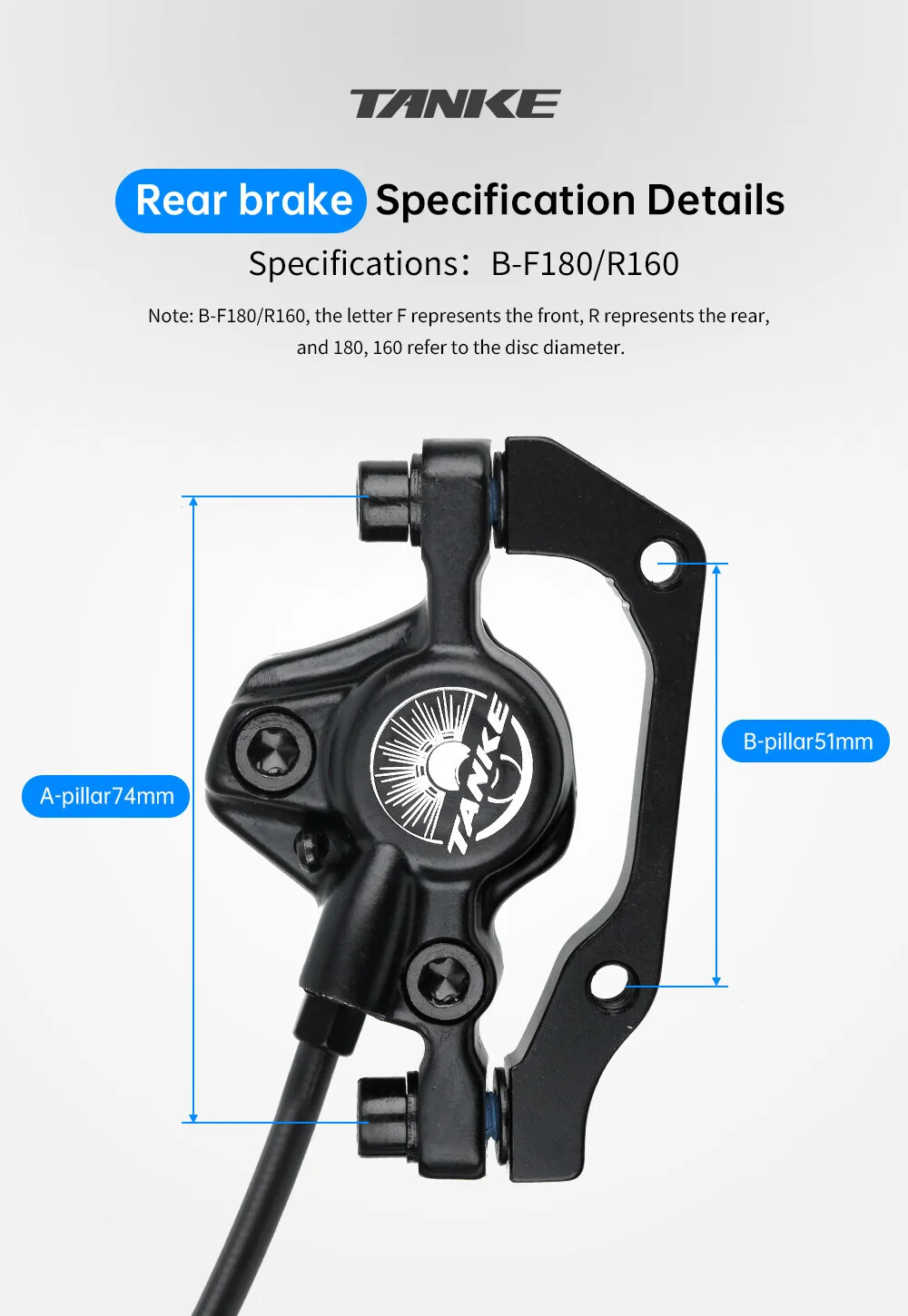 MTB 2 Piston Hydraulic Disc Brake XC Trail Calipers Metal Pad Oil Pressure Brake