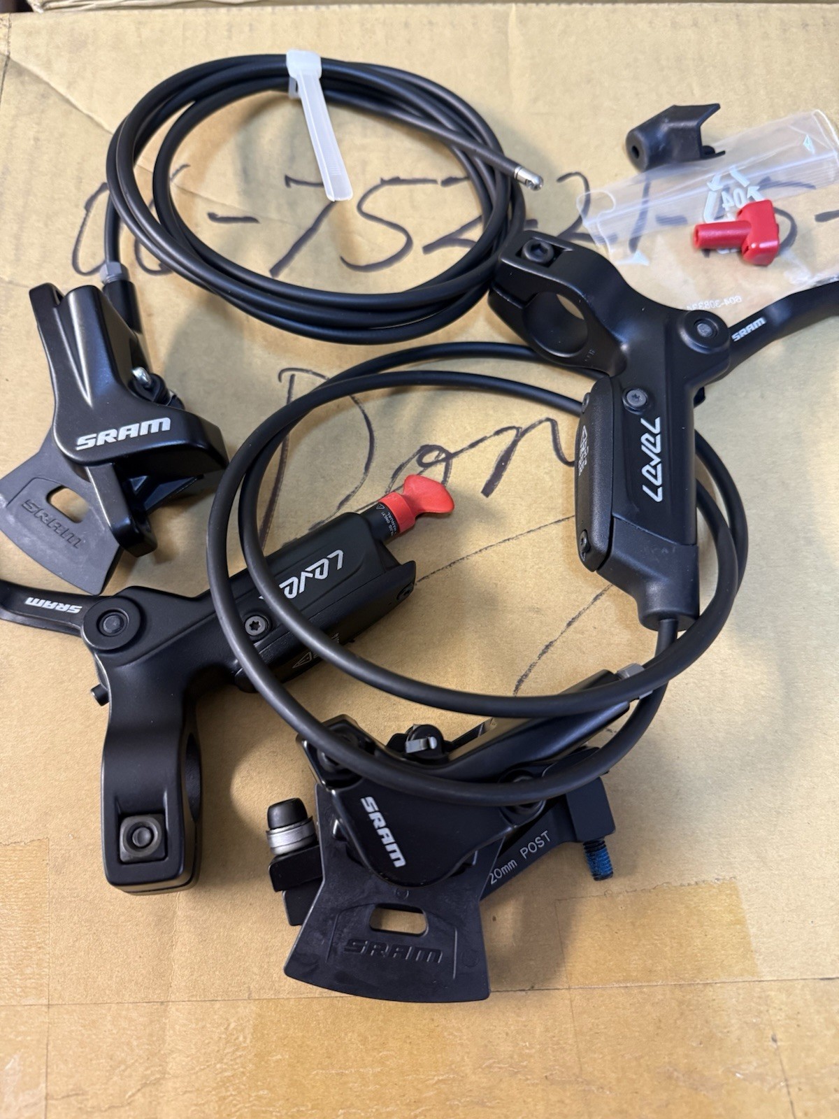 SRAM Level Hydraulic DISC BRAKE Set Front/Rear, hoses & calipers OEM