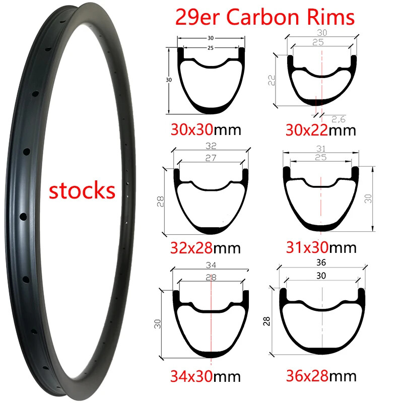 29er MTB Carbon Rims 29er Mountain Bike Carbon Rims UD 3K 12K Matte Glossy