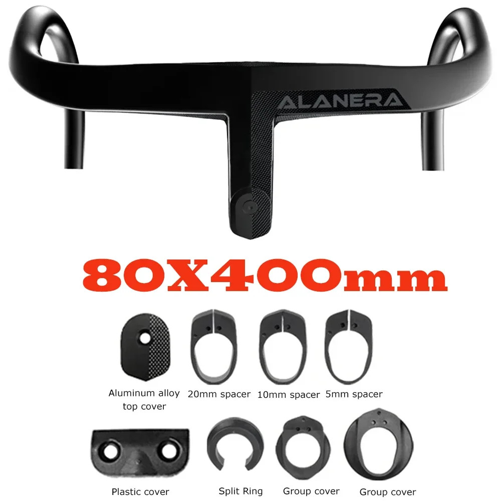 28.6mm Road Bike Cockpit Full Internal Cable Integrated Handlebar 360-440mm