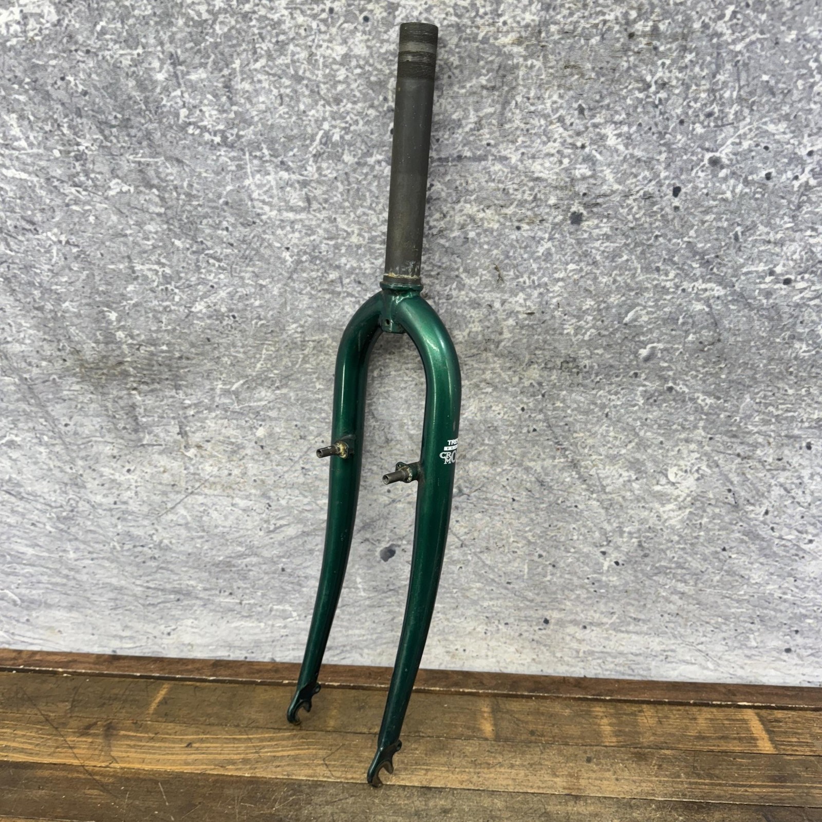 Vintage Trek 26in Fork 1 1/8 Threaded 90s MTB Canti Green Rigid Steel CRMO