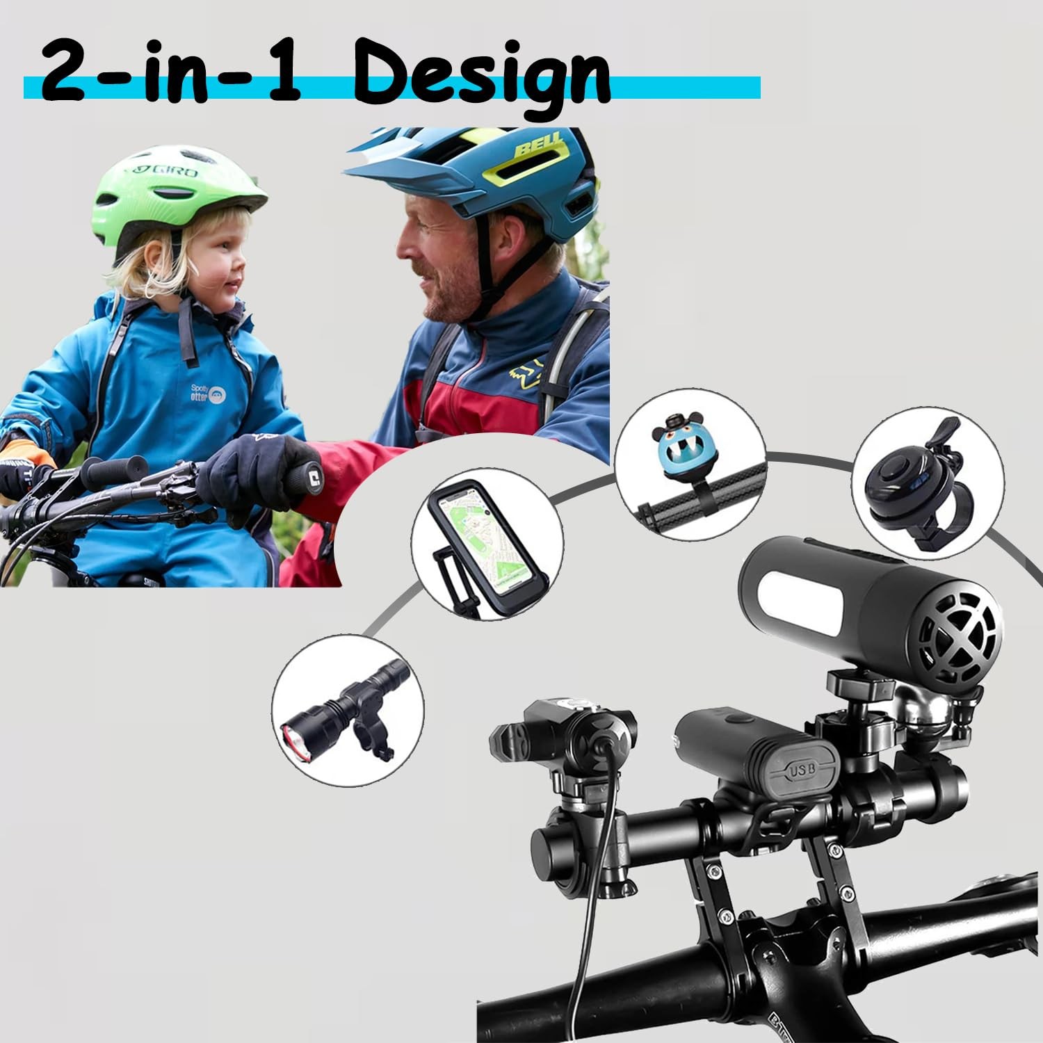 Kids Bike Handlebars Extender, 2 in 1 Child Bike Handlebar & Bicycle Handleba…