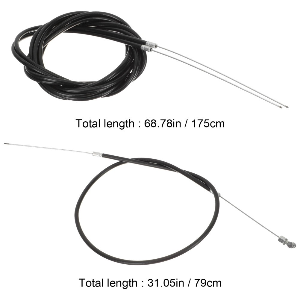1 Set Professional Bike Brake Cable Kit Reusable Black Stainless Steel PVC