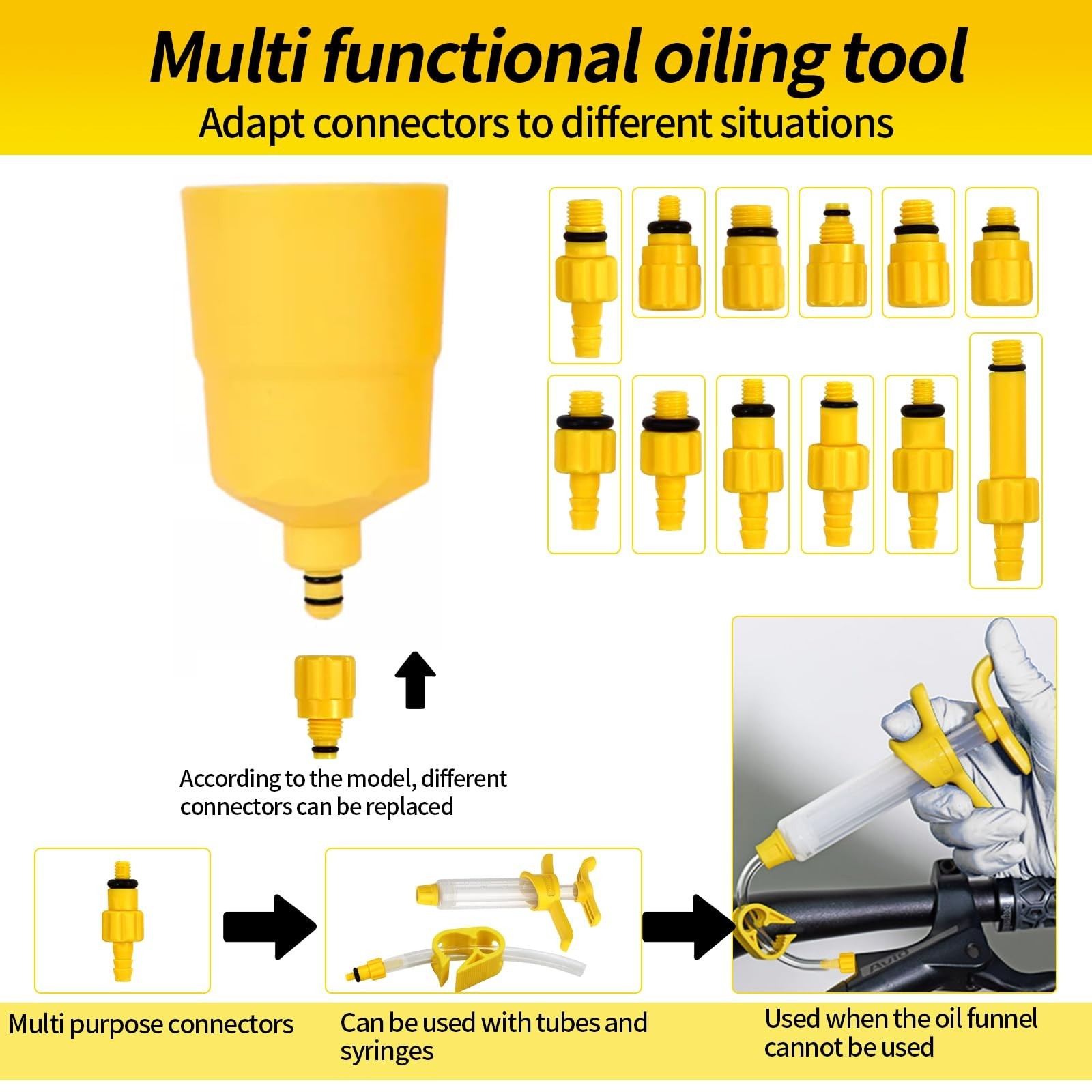 Hydraulic Brake Bleed Kit for MTB/Road Bikes – 180ml Mineral Oil, Disc Brake Too