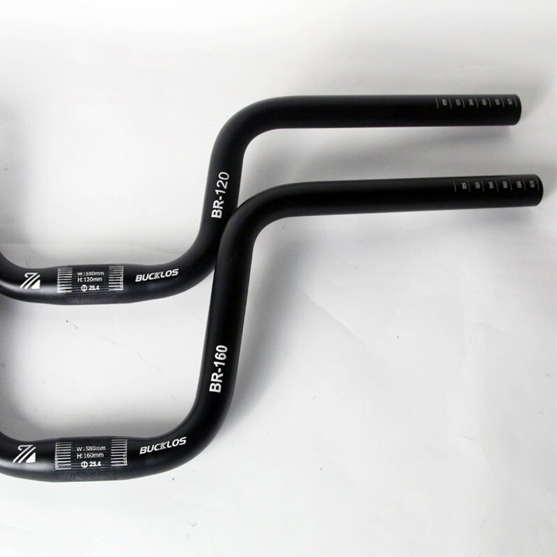 120/160mm High Rise Handlebar 25.4x580mm Aluminum Riser Bar Folding MTB Cycling