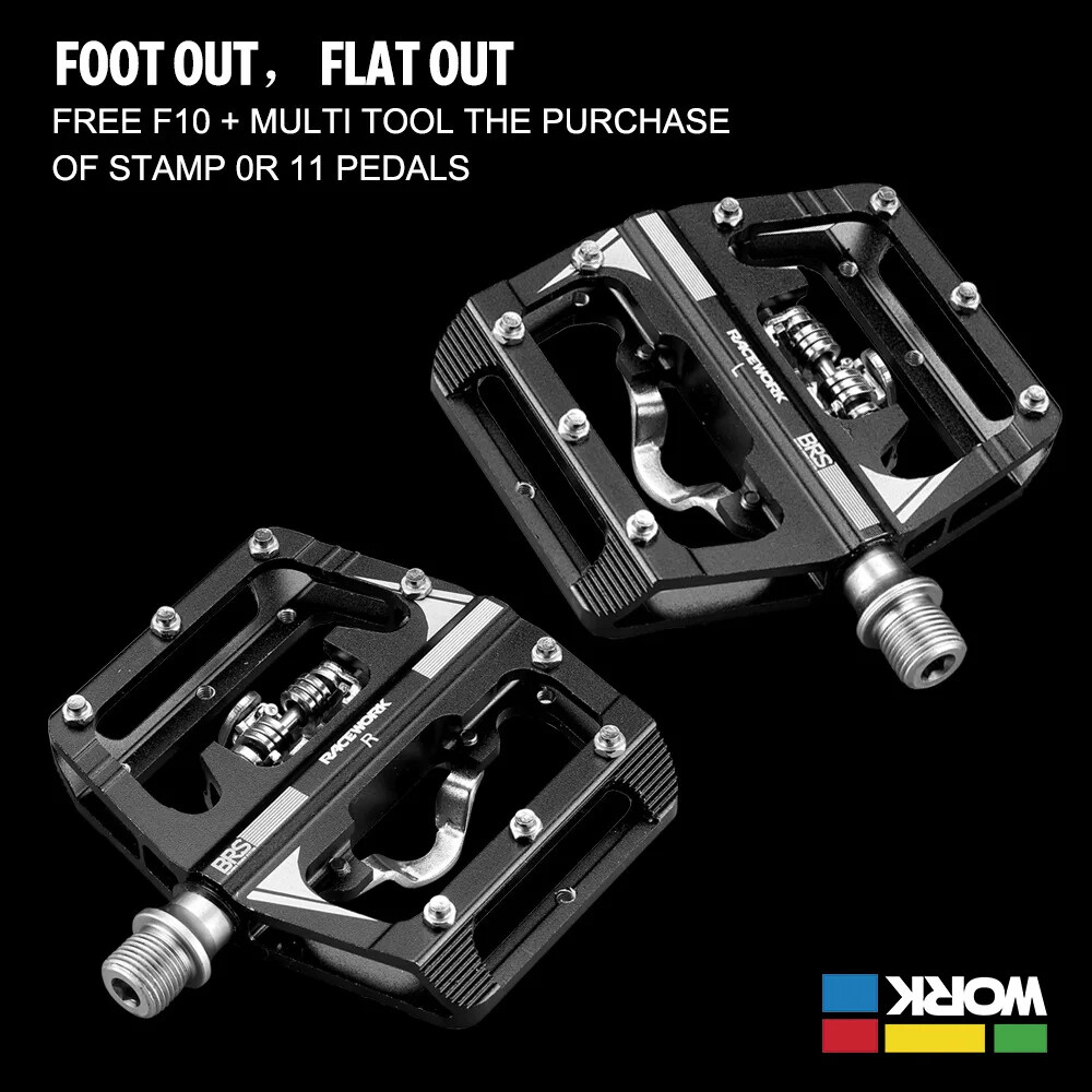 Mountain Bike Clipless Pedal Set Single Side Clip Compact Double Function