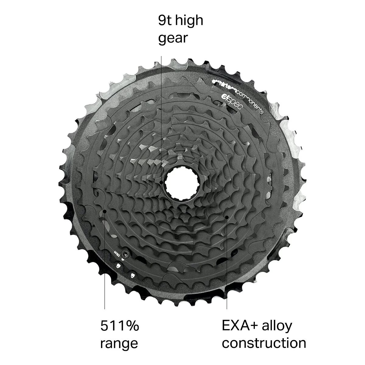 e*thirteen components TRS Plus 11-Speed Cassette Black, 9-46t