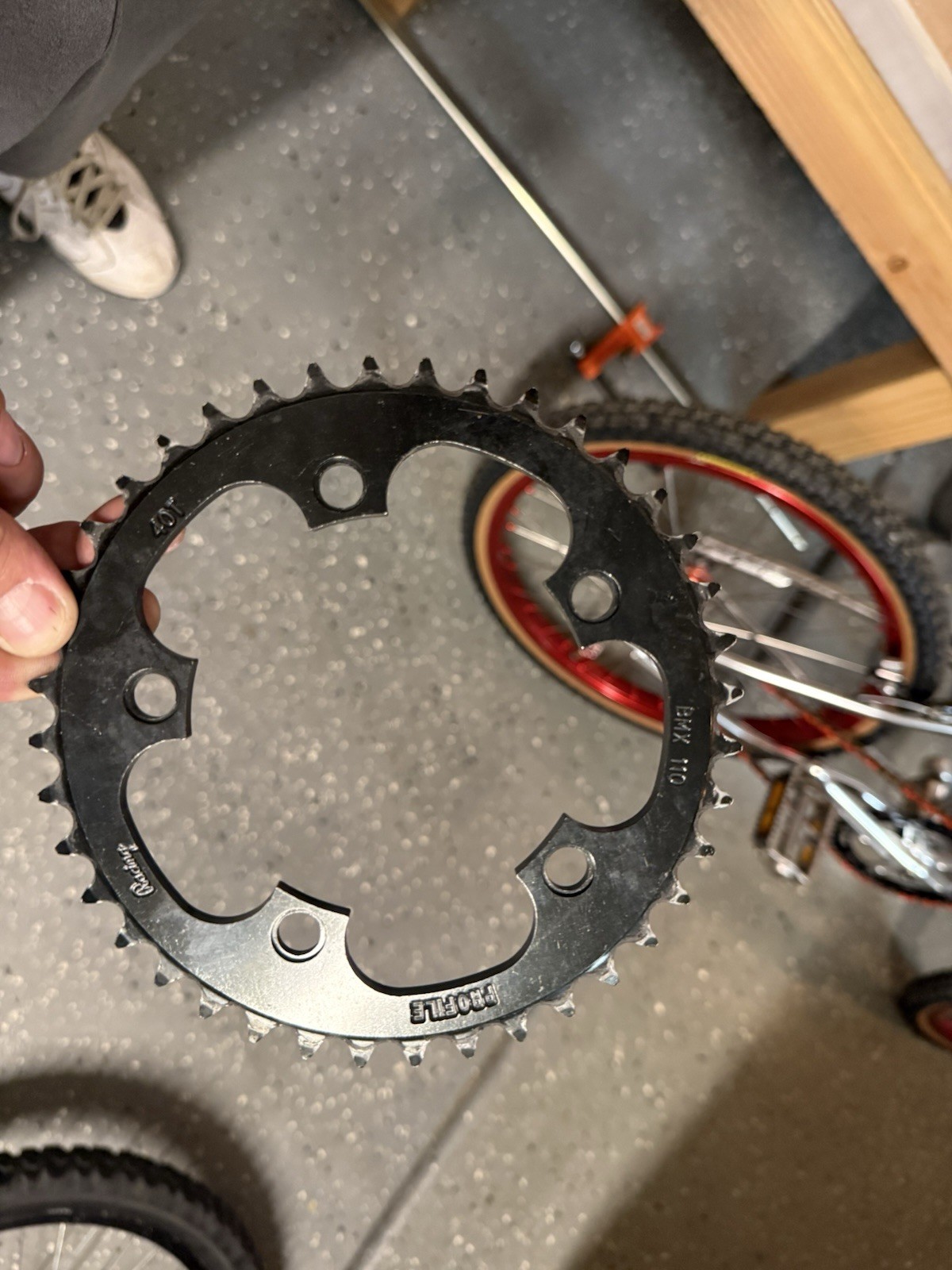 Profile racing BMX 110 40T Black Aluminum BMX Chainring Sprocket 5-Bolt