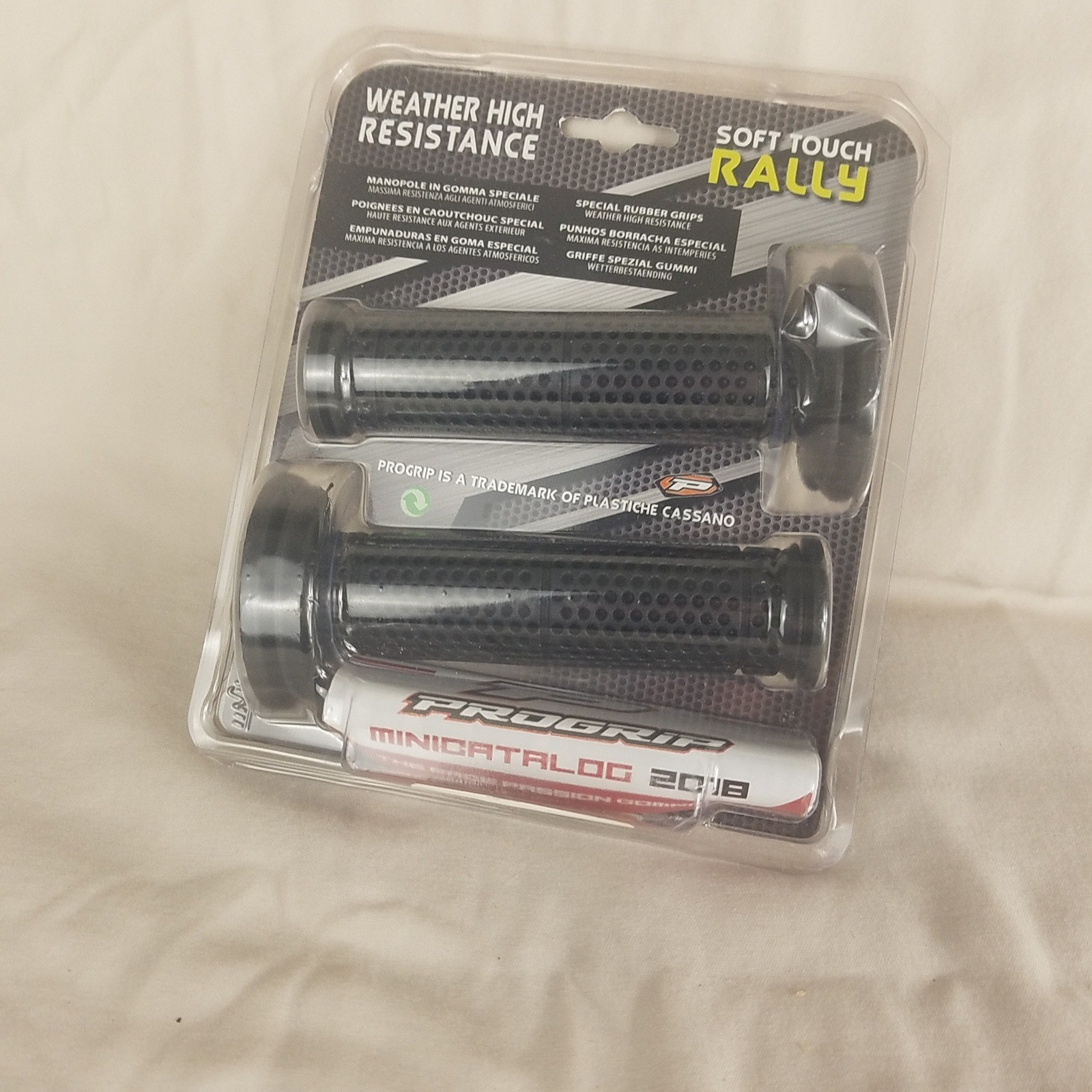 Progrip Soft Touch Rally Black Rubber Motorcycle Grips 22/25mm PA071400G002 NEW