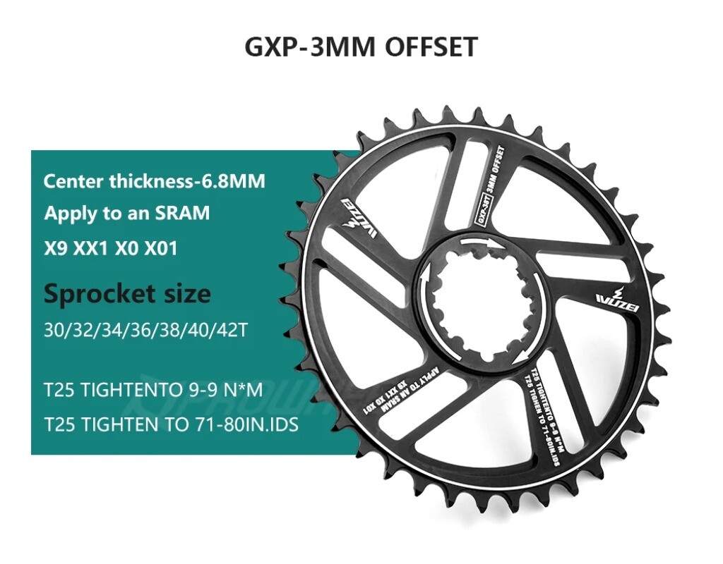 Snow Bike Crankset 170mm 30/32/34/36/38/40/42T with Sprockets Bottom Bracket BB