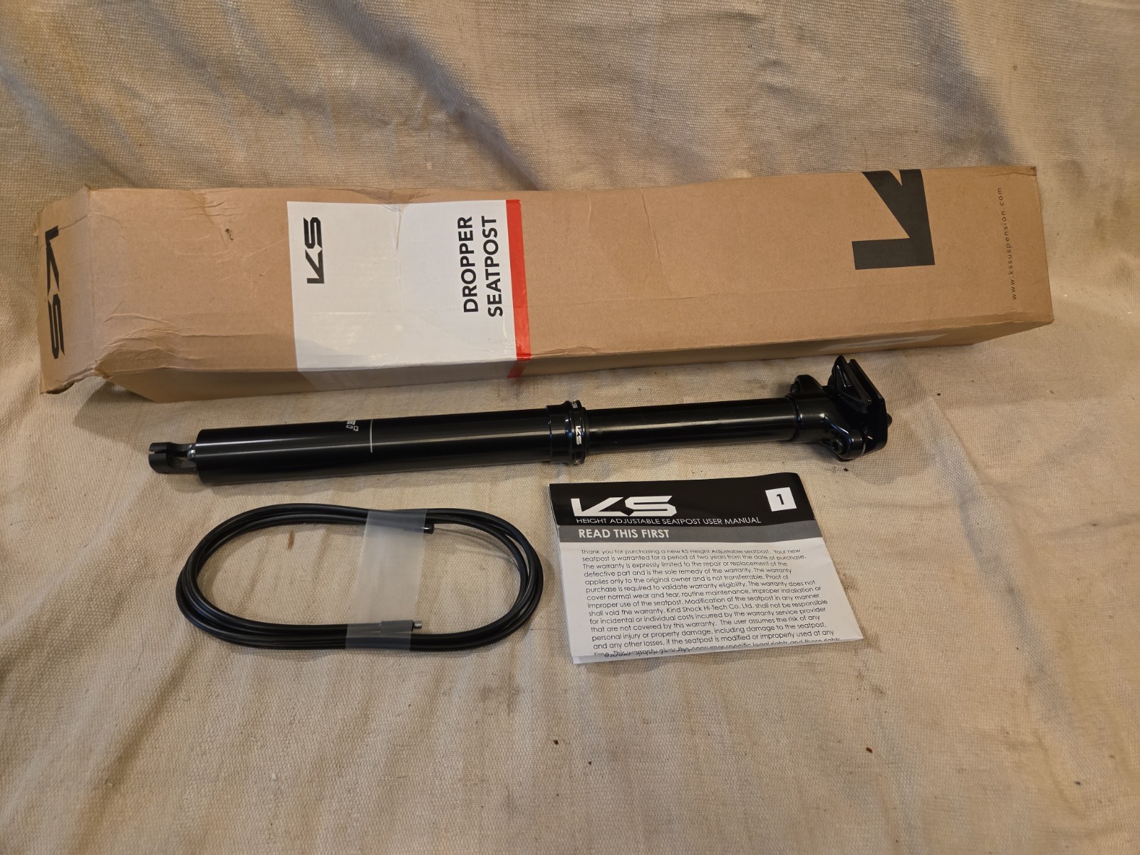 KS Rage-i Dropper Seatpost 30.9mm 392mm 125mm Travel Black Alloy MTB Kind Shock