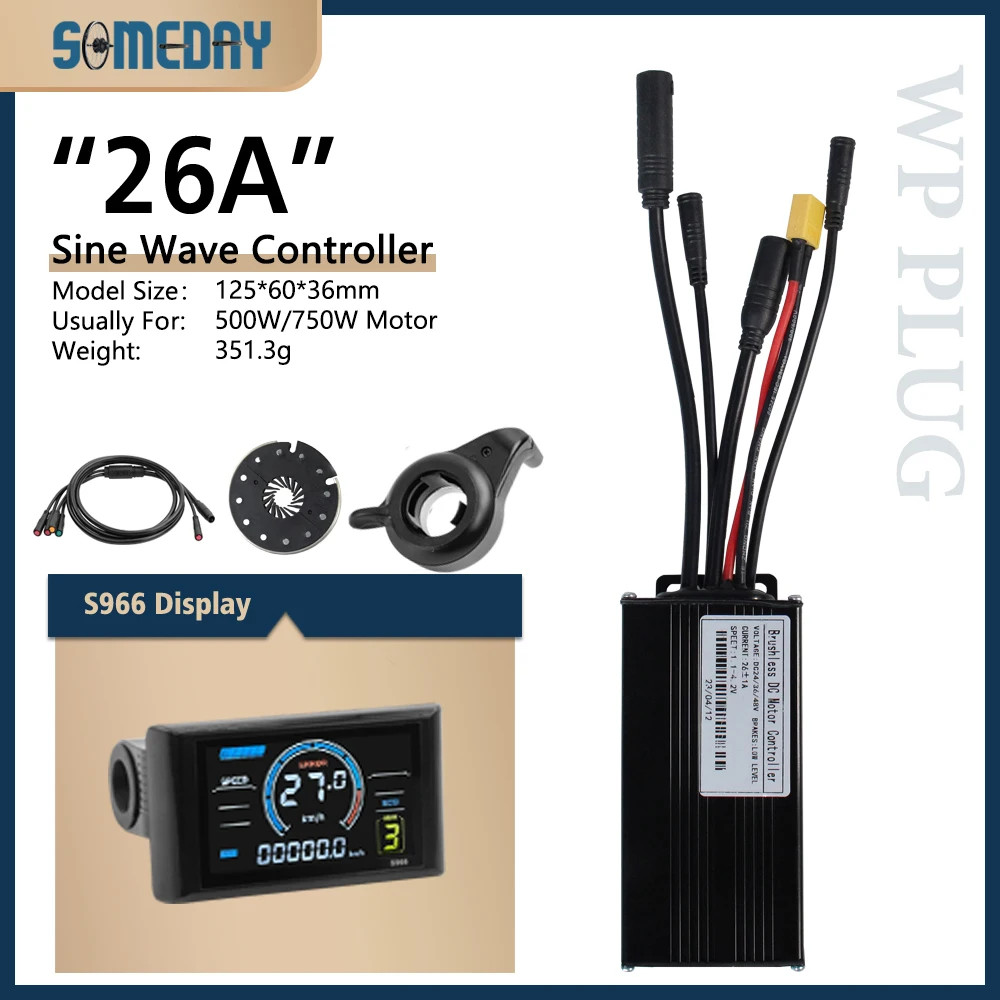 Ebike Three-Mode 17A-30A Sinewave Waterproof Controlle 24V-48V 250W-1000W Motor