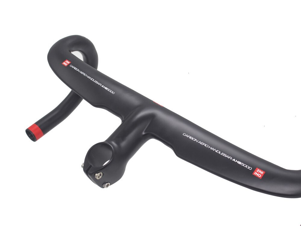 400/420/440mm Carbon Road Bike Integrated Handlebar Bicycle Bent Bars with Stem
