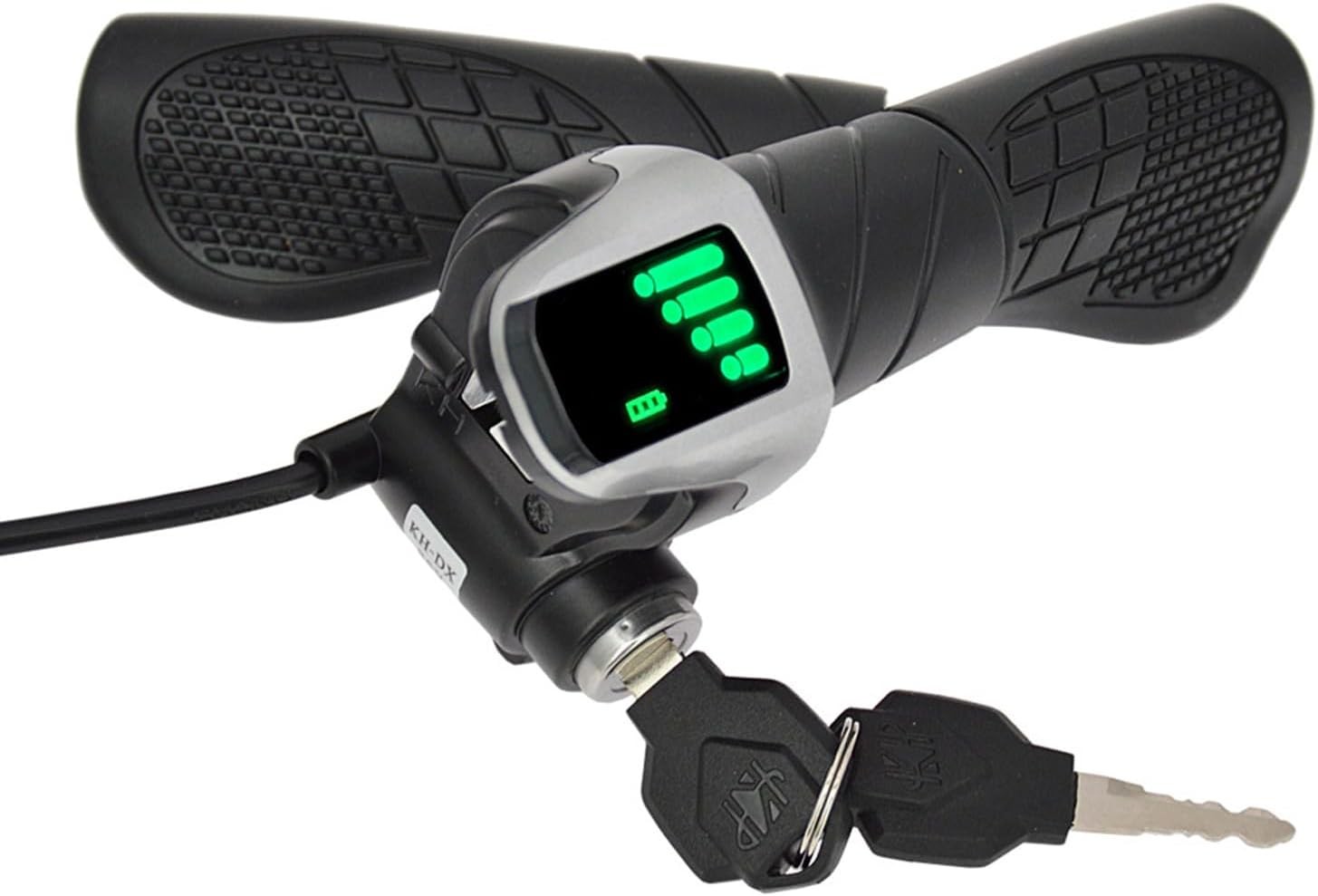 36V 48V Half Twist Ebike Throttle Grip Key Lock LCD Display 5 Pin Plug Speed