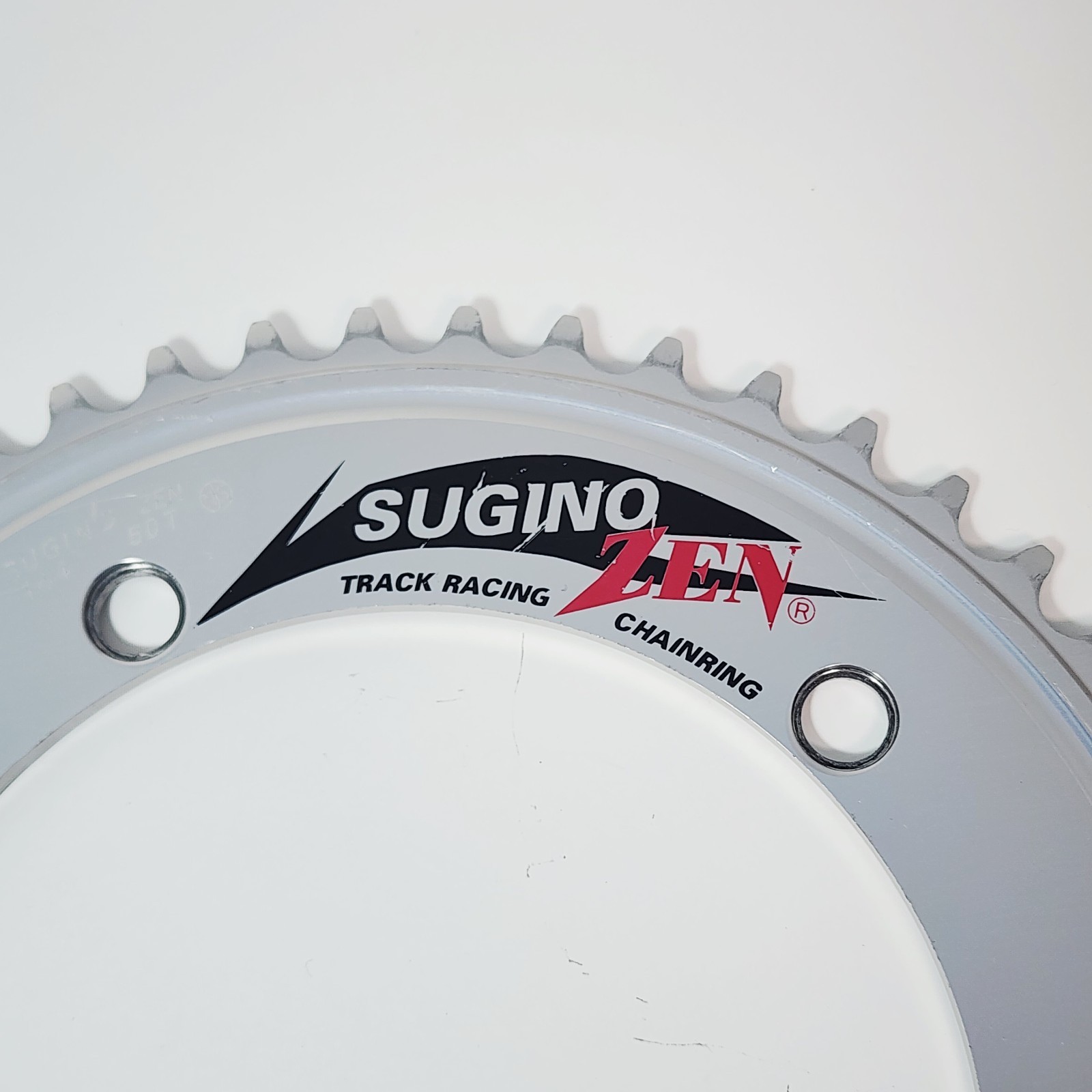 Sugino ZEN 50T NJS Track Chainring 144 BCD 1/8 Silver Keirin Fixed Japan