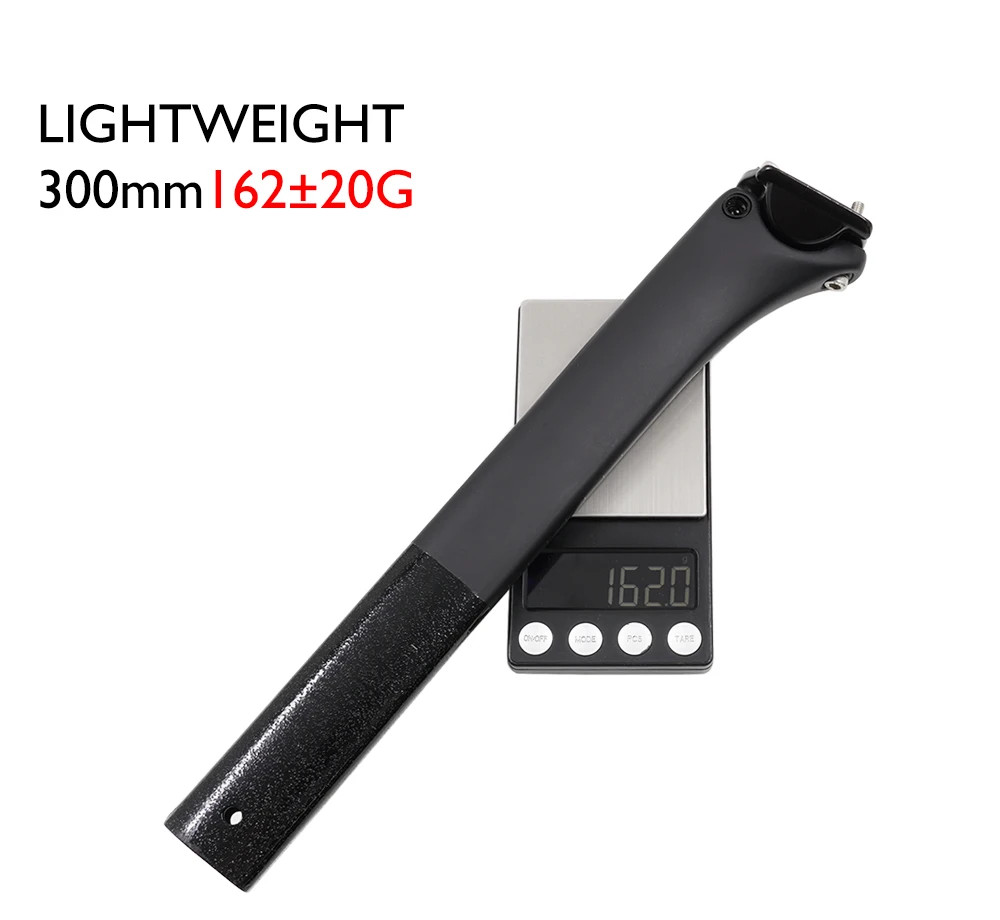 Carbon Fiber Seatpost Ultralight Road Bike Seatpost Matte 300mm/380mm 0mm Offset