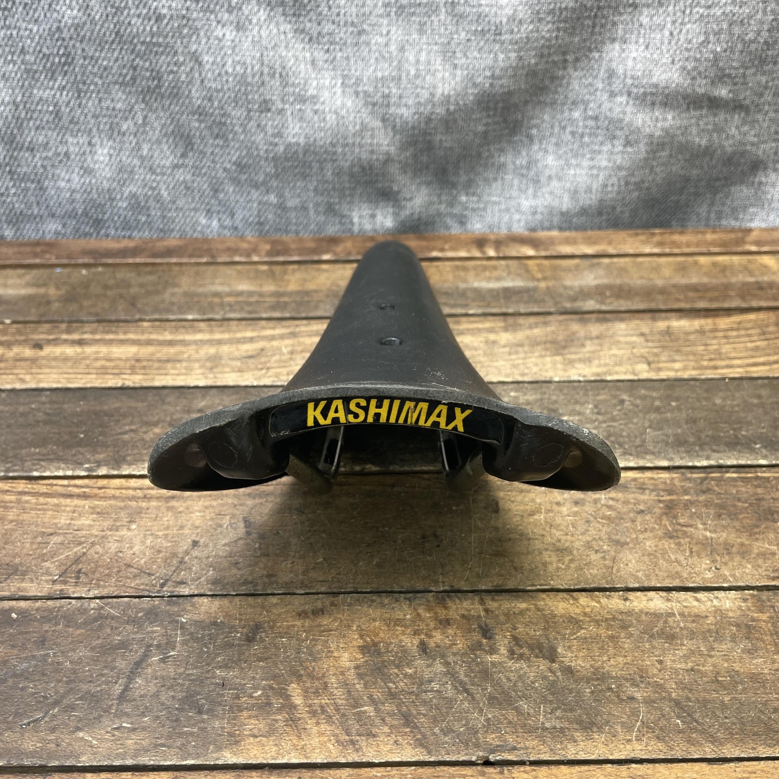 Vintage Kashimax NJS Saddle Seat Keirin Track BMX Black Japan 80s PatP Bicycle