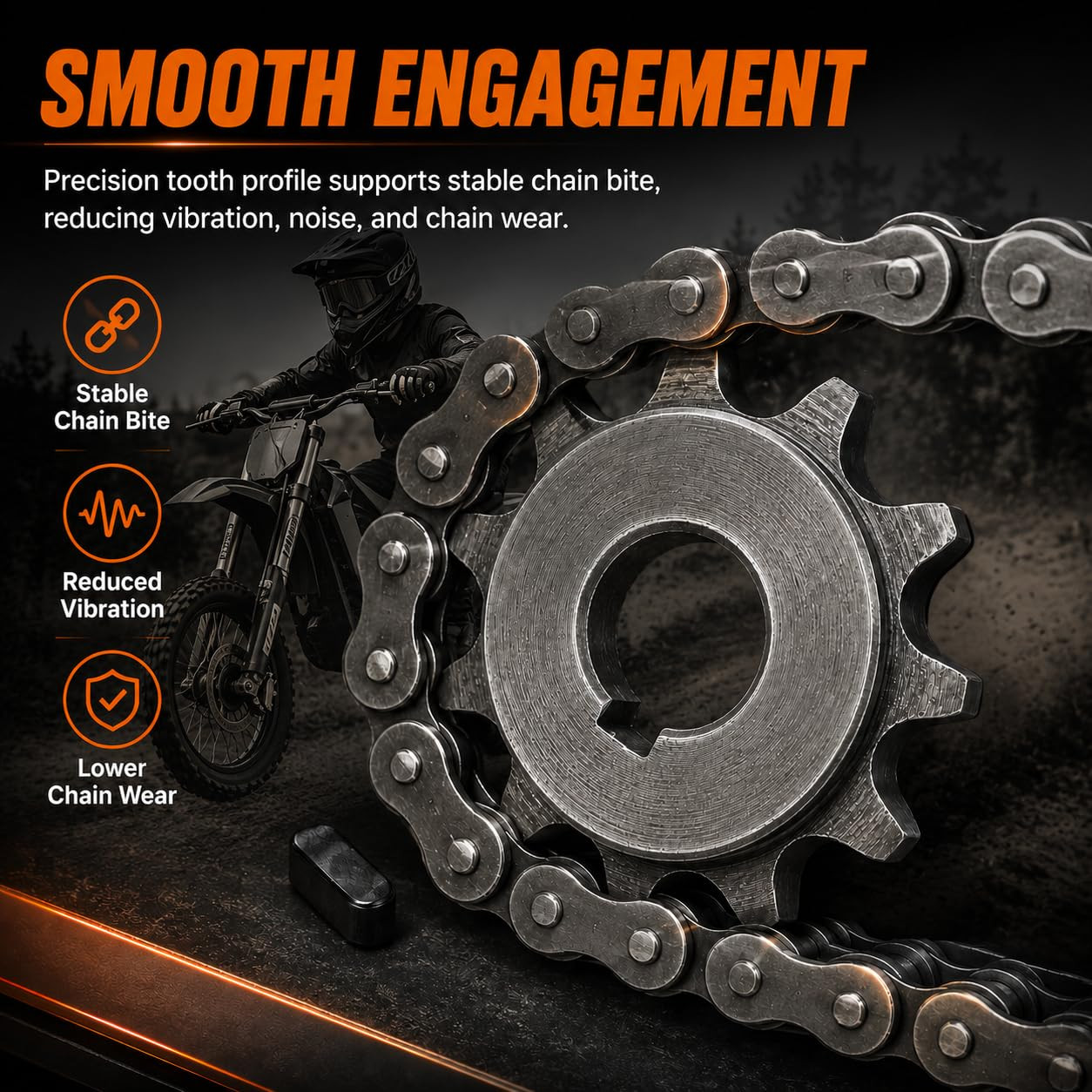 11T Front Motor Sprocket for Tuttio Soleil01 Electric Dirt Bike, Chain Engine Sp