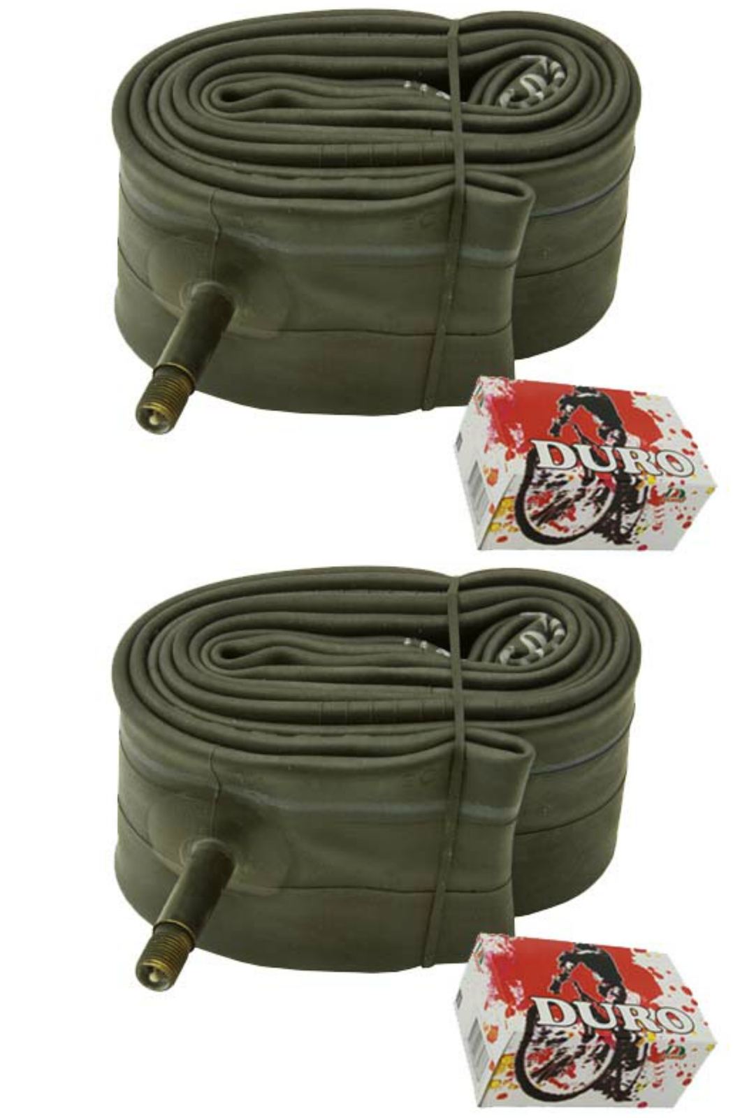 Two Bike Tube Duro 20 x 2.50/2.60/2.75/3.00 33mm Standard Schrader/Valve.