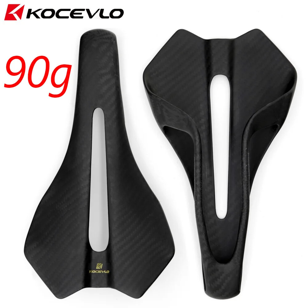 KOCEVLO Carbon Fiber Road Bike Saddle Ultralight 90g Integrated Seat Cushion