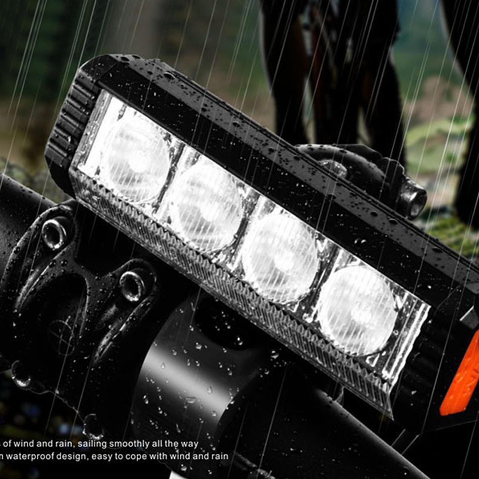 USB-C Rechargeable Bike Headlight 1200 Lumens Aluminum Front Light for Cycling