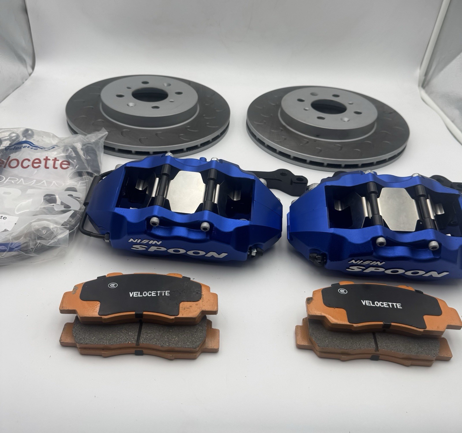 Spoon Sports twin-block brake caliper Honda Brake Rotors Pads READ DESCRIPTION!!