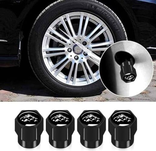 4Pcs Metal Aluminum Alloy Car Tire Valve Stem Caps Cover Mountain sport
