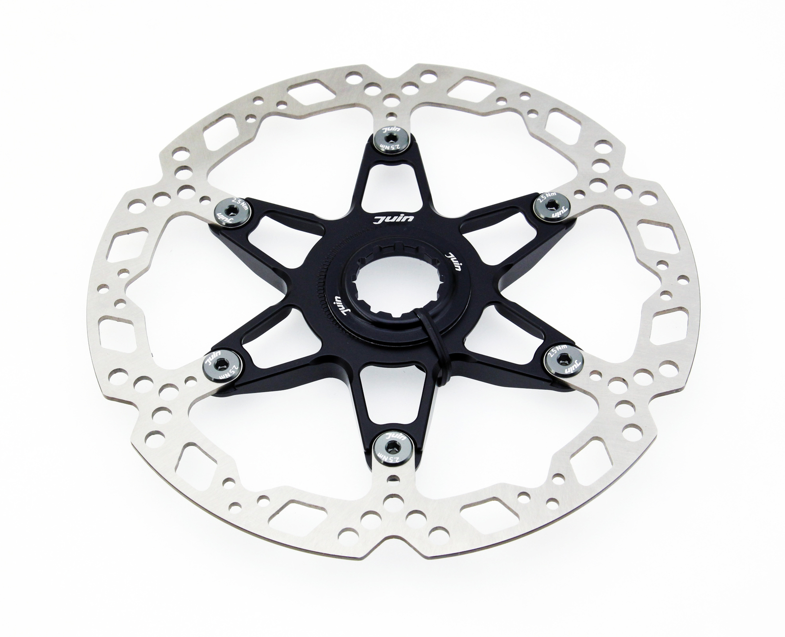 Juin Tech RT01 Black Centerlock Floating Rotors 160/140mm Pair Road Bike Upgrade