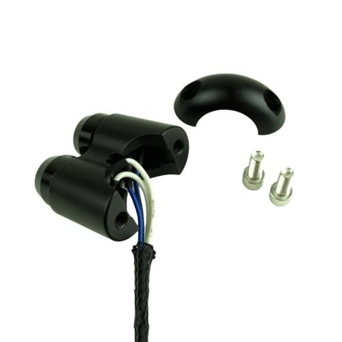 2 Buttons Aluminum Motorcycle Handlebar Switch Fit 7/8 inch Handlebar Black
