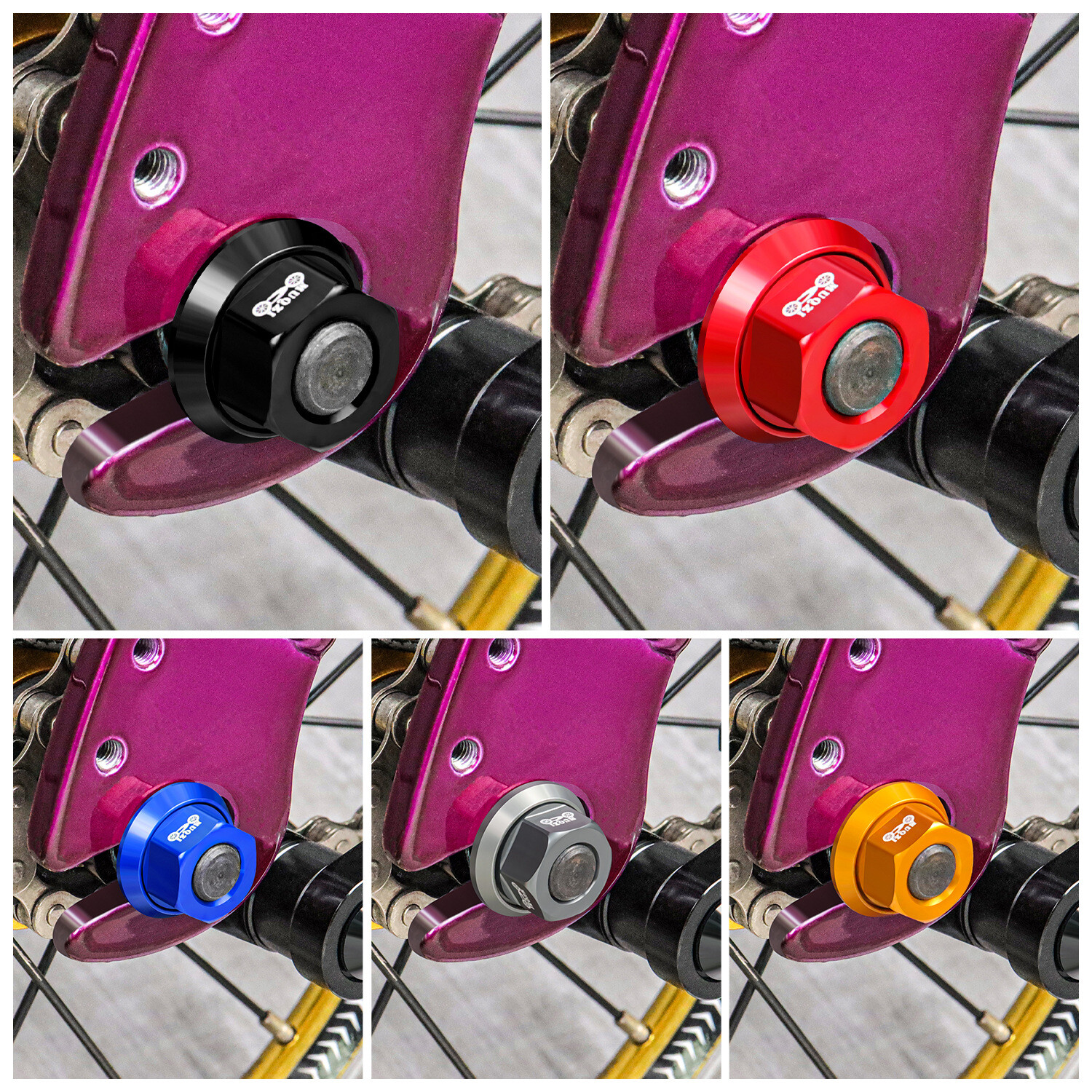 M10 Hub Axle Nut 3/8 Bicycle Wheel Axle Screw 7075 Aluminum Alloy Hub Bolts