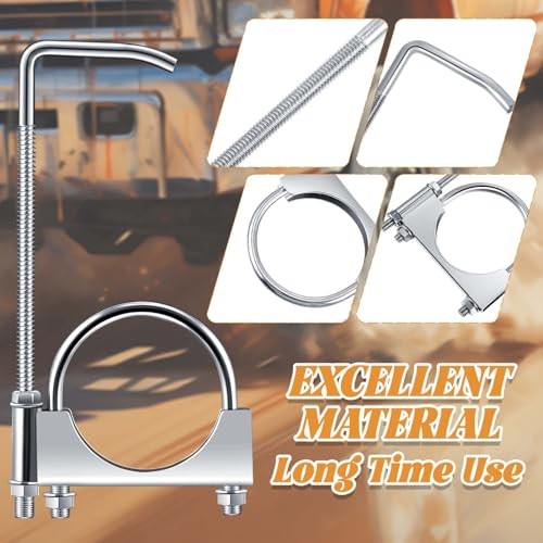 Pcs Universal Exhaust Clamp with Hanger, Made of Heavy-Duty Clamp 2.75 Inch 2