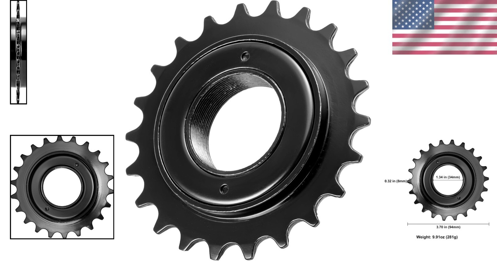 22T High-Tensile Steel Bicycle Freewheel – Threaded Type Compatible Parts
