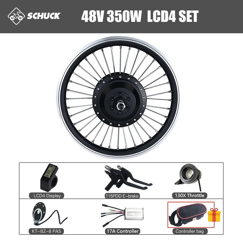Electric Bike Motor Conversion Kit 36V 48V 350W Rear Rotate Wheel Motor Wheel