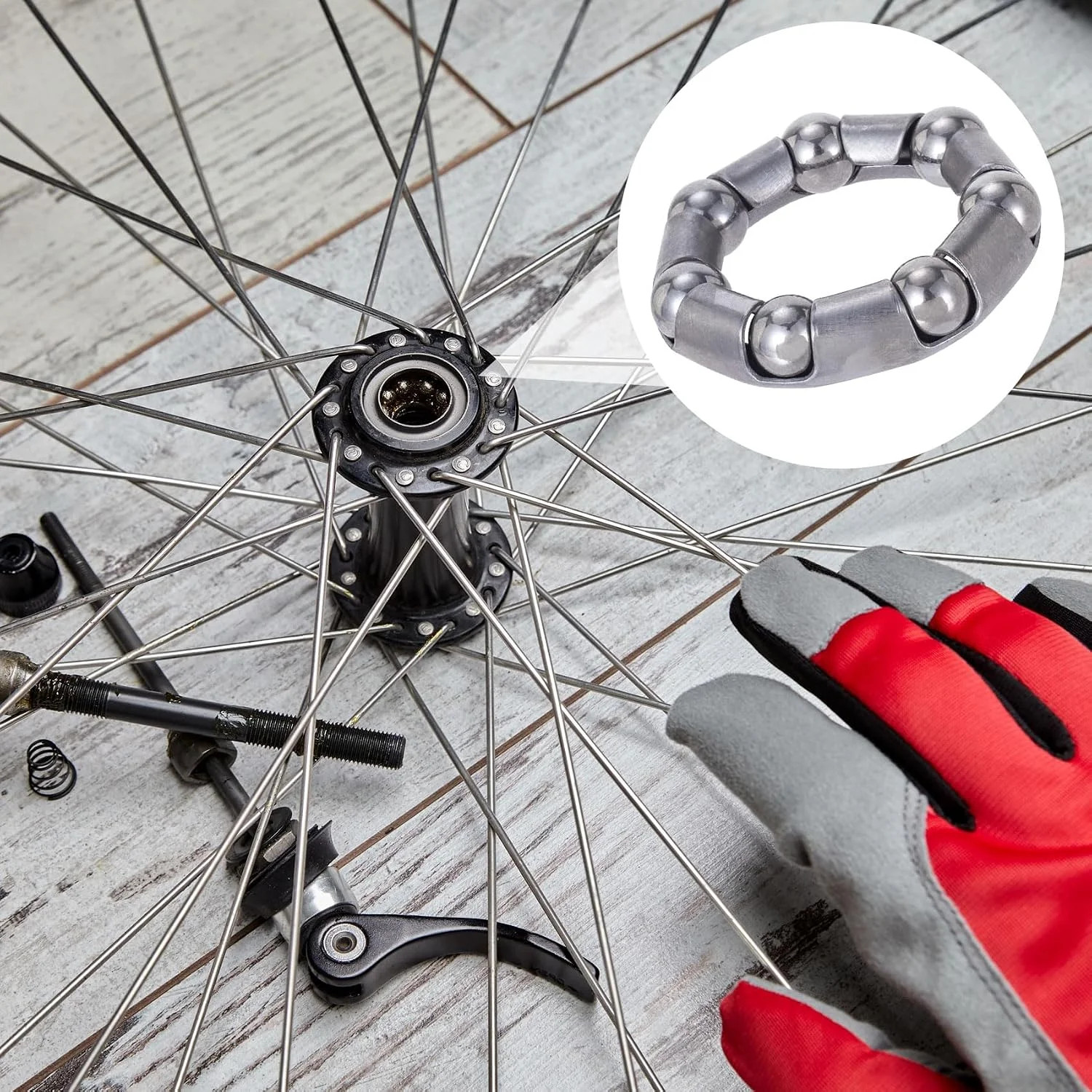 Bicycle Crank Ball Bearing Stainless Steel Bottom Bracket Bearings Bike Axle Whe